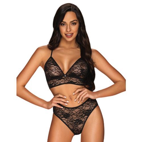 Obsessive Kokietta Bra and Brief Set - Black