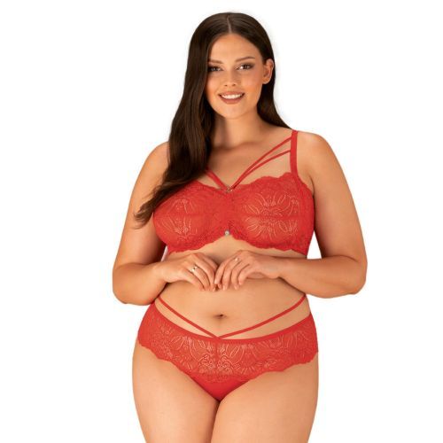 Obsessive Loventy Bra and Thong Set - Red