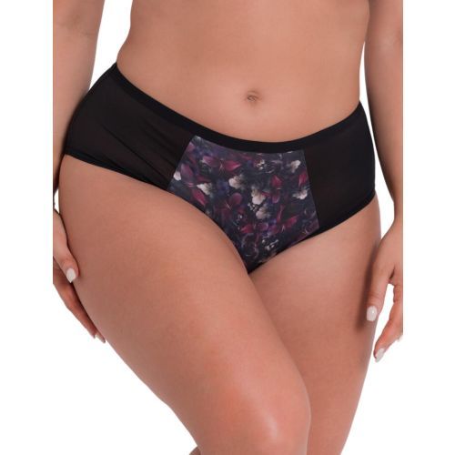 Curvy Kate WonderFully Shorty Brief - Black Floral