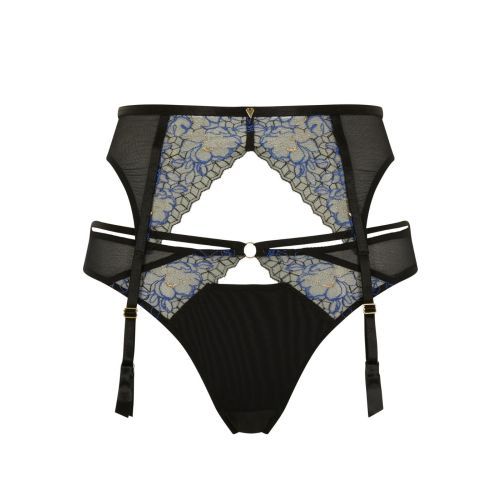 Cleo by Panache Valentina Luxe Suspender Belt - Black
