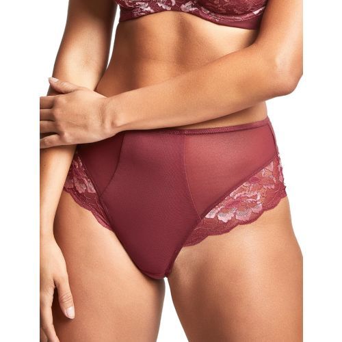 Panache Sabrina High Waist Brazilian Brief - Red Rose
