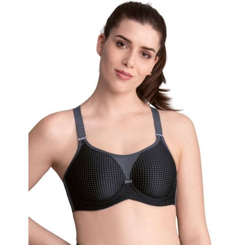 Anita Active Performance Wire X Underwired Sports Bra - Black/Anthracite