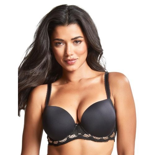Panache Clara Moulded Sweetheart Bra - Black/Vintage Gold
