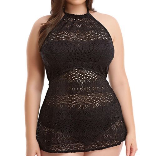 Elomi Indie High Neck Tankini Top Cover Up - Black