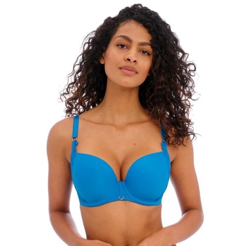 Freya Temptress Moulded Plunge T Shirt Bra - Med Blue