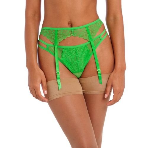 Freya Temptress Suspender Belt - Poison Green