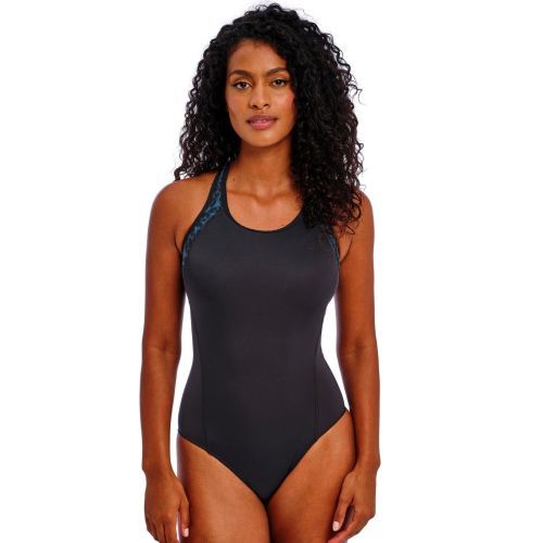 Freya Freestyle Swimsuit - Midnight Leopard