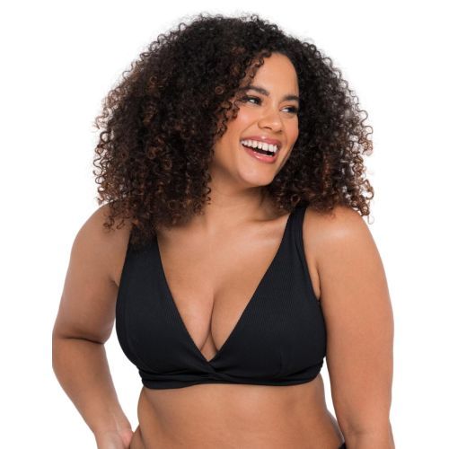 Curvy Kate Twist & Shout Plunge Bikini Top - Black