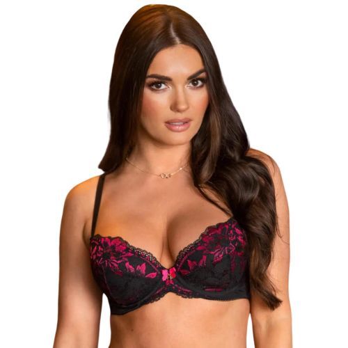 Pour Moi J'Adore Padded Bra - Black/Pink