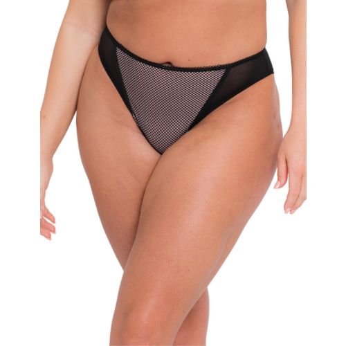 Curvy Kate Gin Fizz Brazilian Brief - Black/Blush