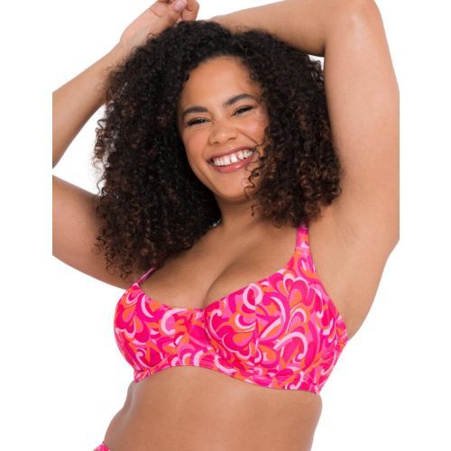 Curvy Kate Retro Wave Balcony Bikini Top - Print Mix