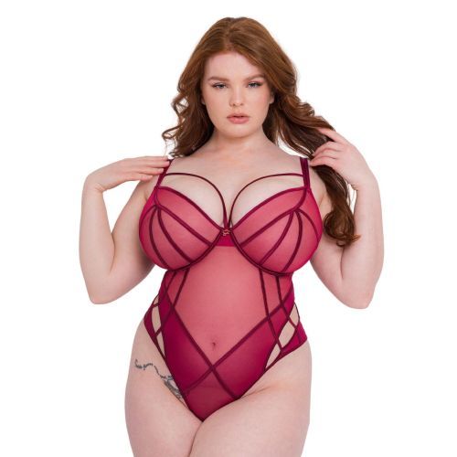 Scantilly by Curvy Kate Senses Plunge Body - Cherry