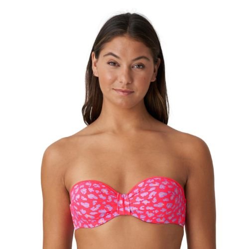 Marie Jo La Gomera Padded Strapless Bikini Top - Deep Sea Coral