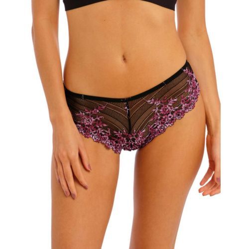 Wacoal Embrace Lace Tanga Brief - Black/Berry Multi
