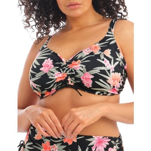 Elomi Dark Tropics Underwired Adjustable Bikini Top - Black