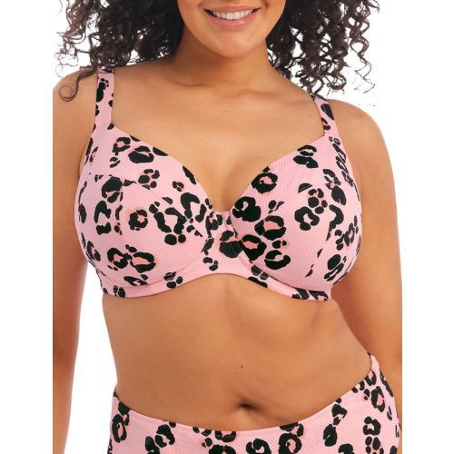 Elomi Kambuku Plunge Bikini Top - Pink