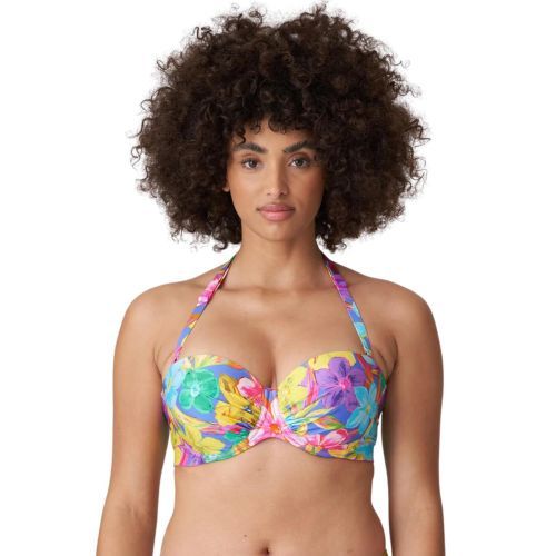 Prima Donna Swim Sazan Padded Strapless Bikini Top - Blue Bloom