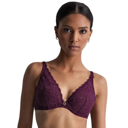 Aubade Rosessence Comfort Triangle Plunge Bra - Berry