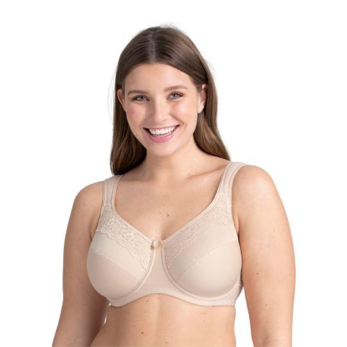 Miss Mary Of Sweden Cotton Now Underwired Minimiser Bra - Beige