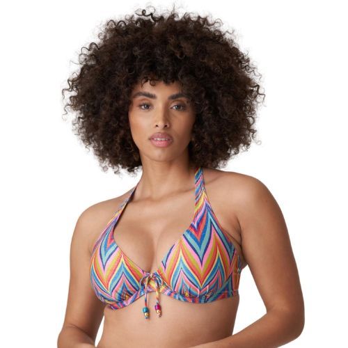 Prima Donna Swim Kea Half Padded Plunge Bikini Top - Rainbow Paradise