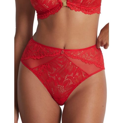 Aubade Flowermania High Waist Brief - Rouge Floral