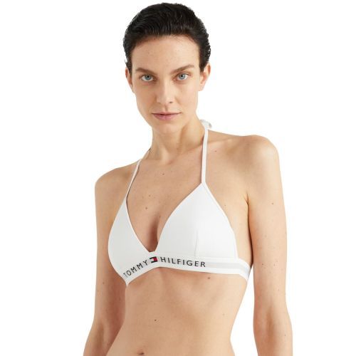 Tommy Hilfiger TH Original Triangle Bikini Top - Optic White