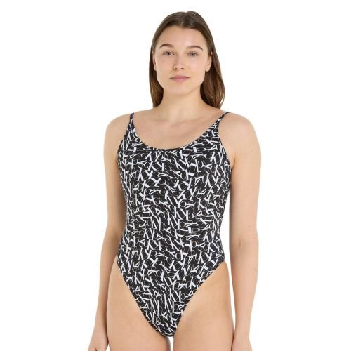 Calvin Klein Scoop Swimsuit - Monogram Black