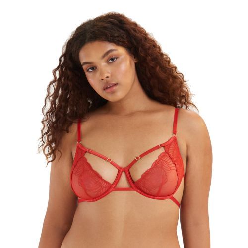 Bluebella Enya Demi Cup Bra - Red