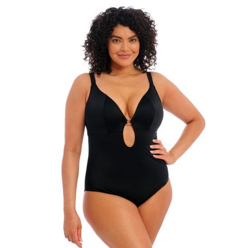 Elomi Plain Sailing Plunge Swimsuit - Black