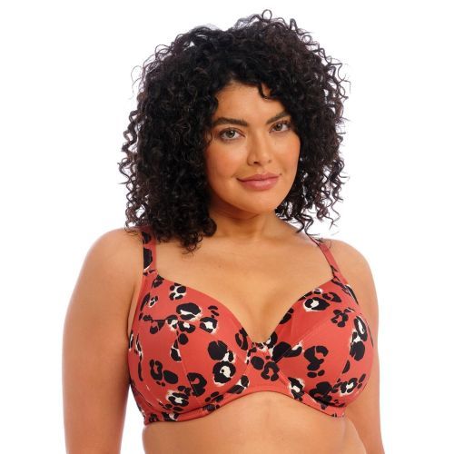 Elomi Kotiya Plunge Bikini Top - Terracotta