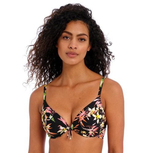 Freya Savanna Sunset Padded Plunge Bikini Top - Multi