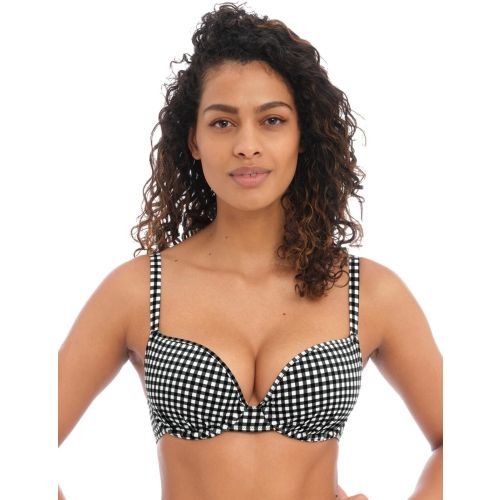 Freya Check In Moulded Bikini Top - Monochrome