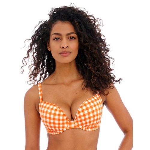 Freya Check In Moulded Bikini Top - Zest