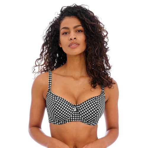 Freya Check In Sweetheart Bikini Top - Monochrome