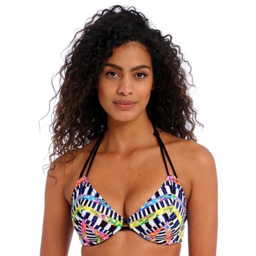 Freya Electro Rave Halter Bikini Top - Multi