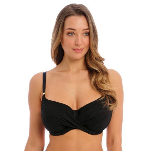 Fantasie Ottawa Wrap Front Full Cup Bikini Top - Black