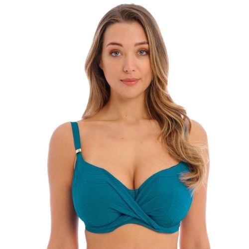 Fantasie Ottawa Wrap Front Full Cup Bikini Top - Petrol
