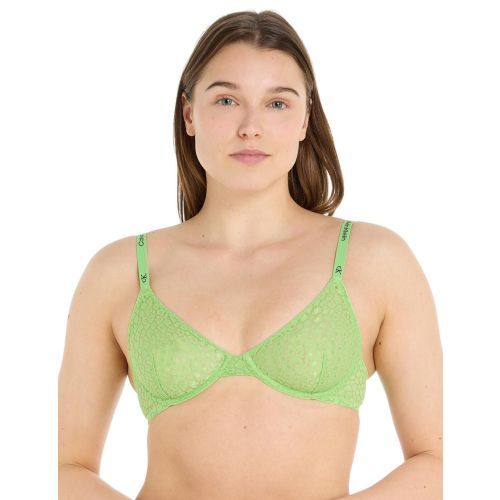 Calvin Klein Lace Unlined Demi Bra - Fabulous Green
