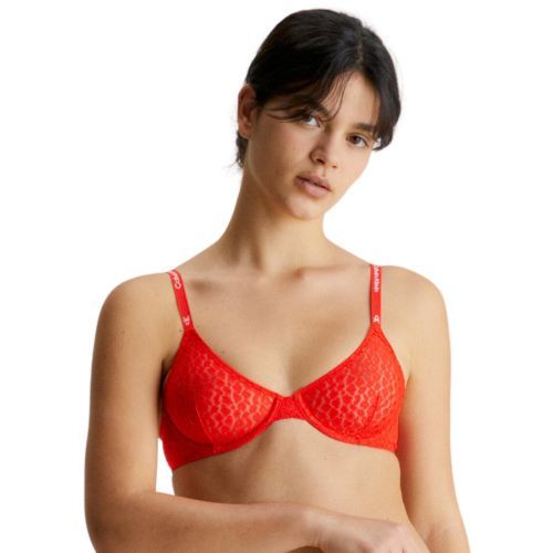 Calvin Klein Lace Unlined Demi Bra - Hazard