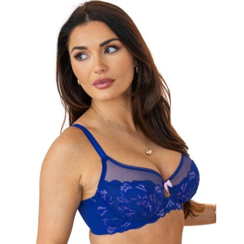 Pour Moi Ooo La La Non Padded Underwired Bra - Cobalt/Blush
