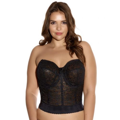 Goddess Lace Bridal Lace Bustier - Black