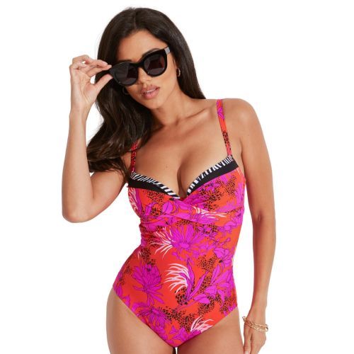 Pour Moi In The Mix Control Swimsuit - Animal Mix