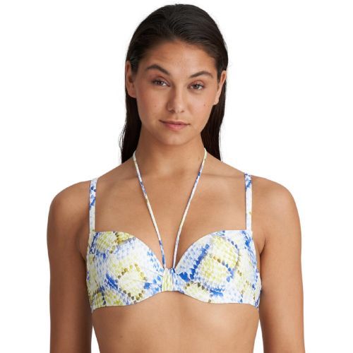 Marie Jo Lundey Plunge Bikini Top - Lime Snake
