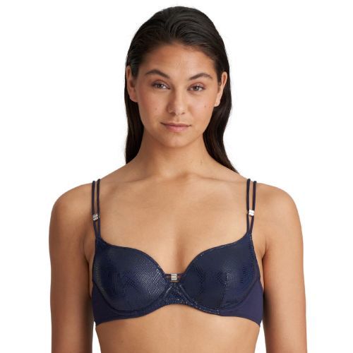 Marie Jo San Domino Padded Heart Shape Bikini Top - Evening Blue