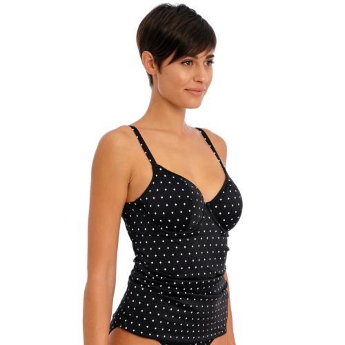 Freya Jewel Cove Underwired Tankini Top - Black