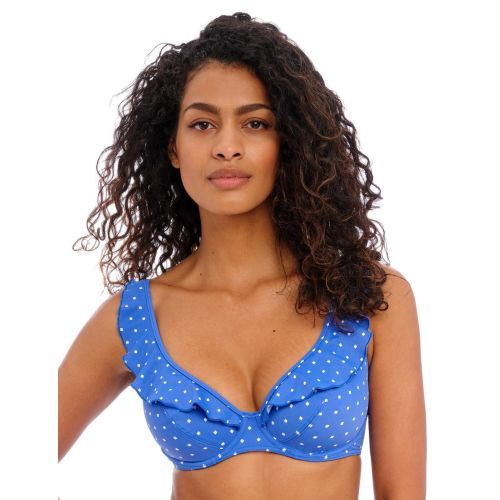 Freya Jewel Cove High Apex Bikini Top - Azure