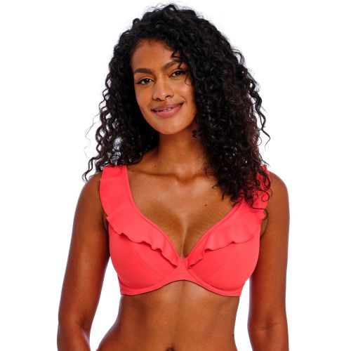 Freya Jewel Cove High Apex Bikini Top - Plain Sunset