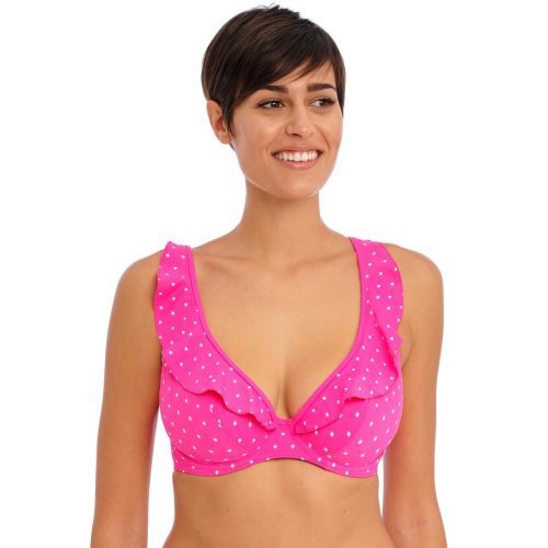 Freya Jewel Cove High Apex Bikini Top - Raspberry
