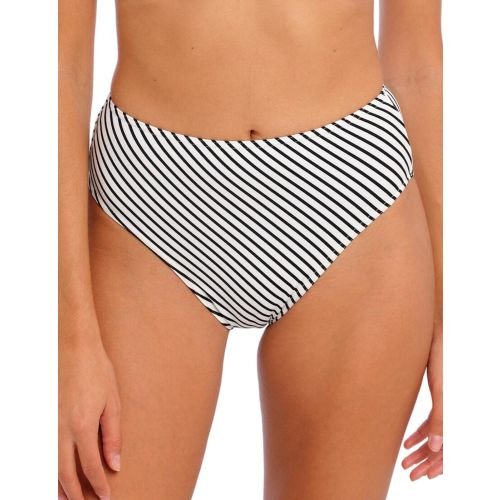 Freya Jewel Cove High Waist Bikini Brief - Stripe Black