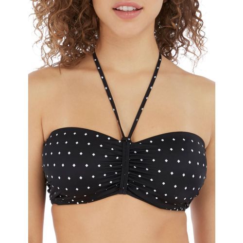 Freya Jewel Cove Bandeau Bikini Top - Black